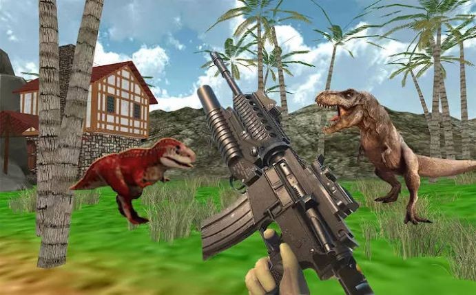 恐龙猎人射手3D手机绿色版截图
