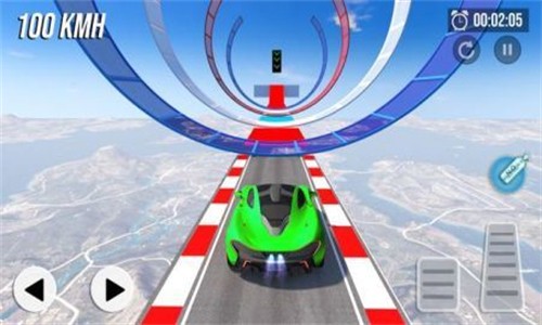 疯狂汽车特技超级坡道纯净版游戏截图