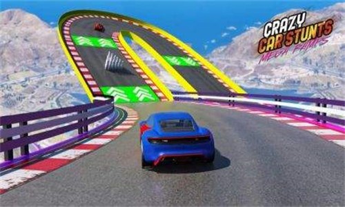 疯狂汽车特技超级坡道纯净版游戏截图