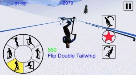 山地自由式雪地滑板车绿色版游戏截图