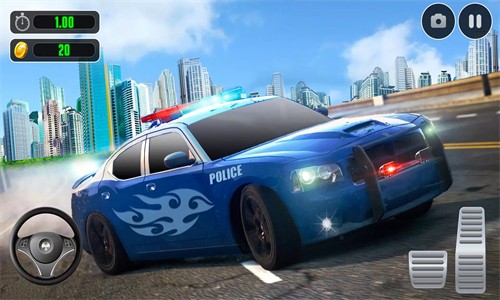 警车追逐驾驶速度碰撞模拟器截图