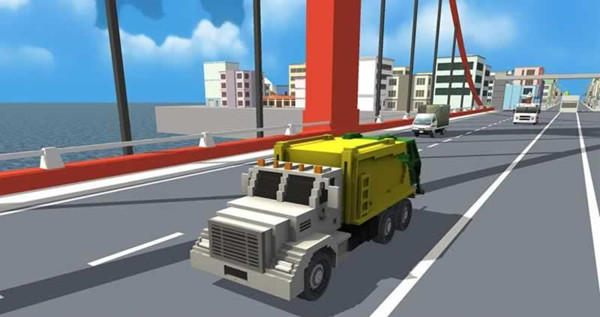 像素城市垃圾车模拟截图